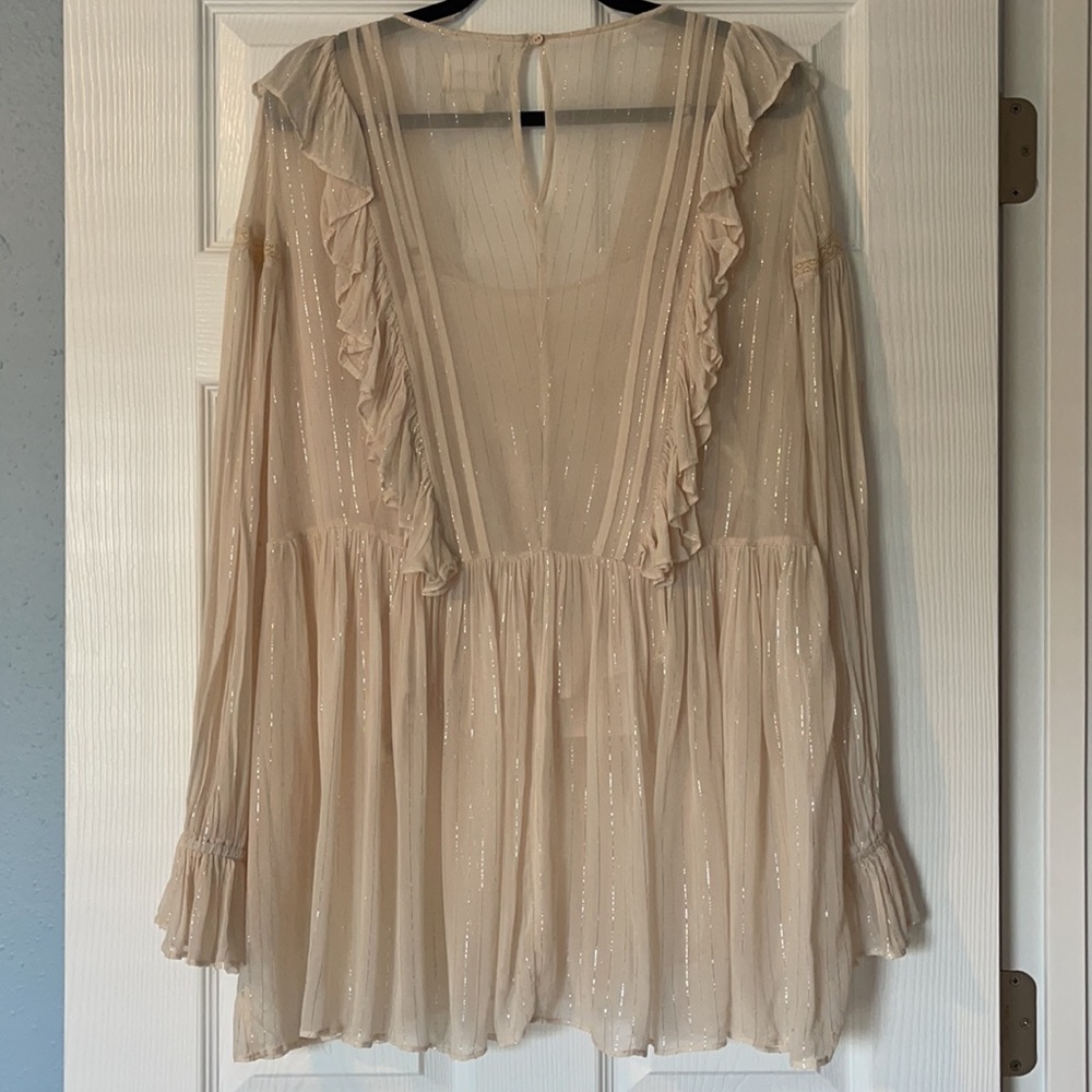 Anthropologie Maeve Wynne Ruffle Tunic Size 8 - Picture 6 of 11